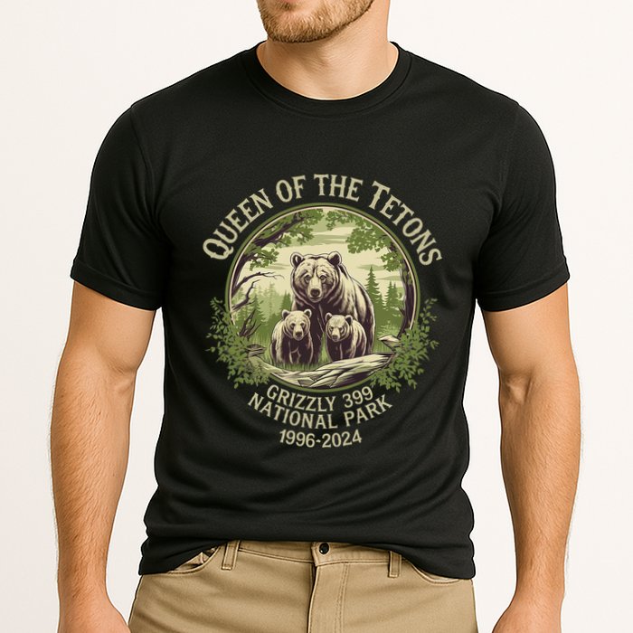 Queen Of The Tetons Grizzly 399 Wildlife Preserve 1996 2024 Cooling Performance Crew T-Shirt