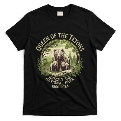 Queen Of The Tetons Grizzly 399 Wildlife Preserve 1996 2024 T-Shirt