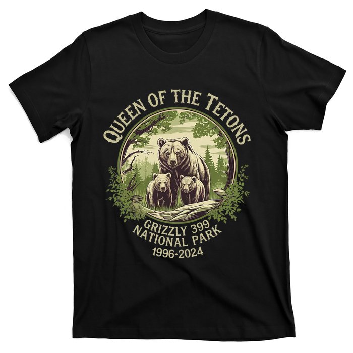 Queen Of The Tetons Grizzly 399 Wildlife Preserve 1996 2024 T-Shirt