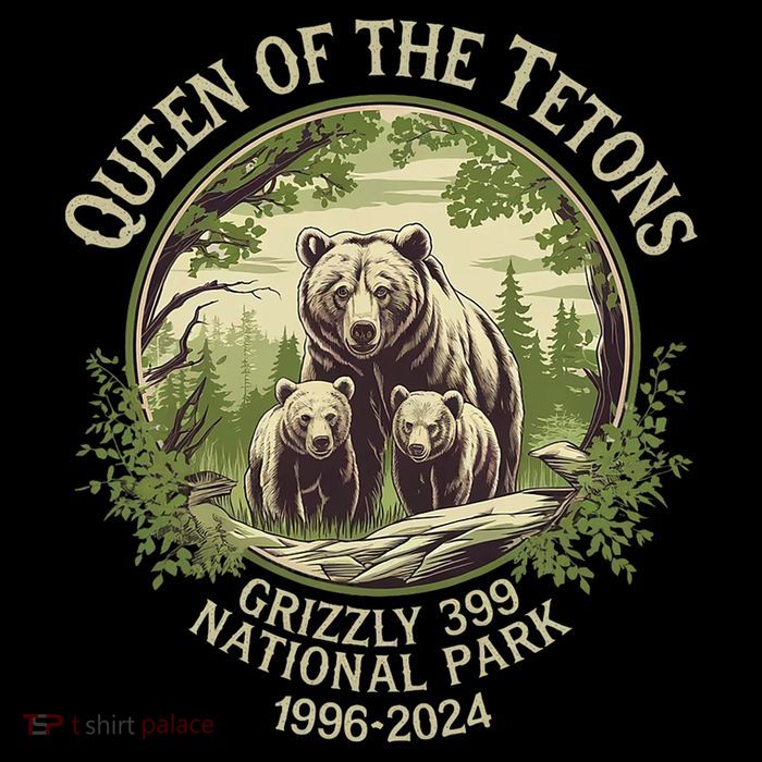 Queen Of The Tetons Grizzly 399 Wildlife Preserve 1996 2024 Tall T-Shirt