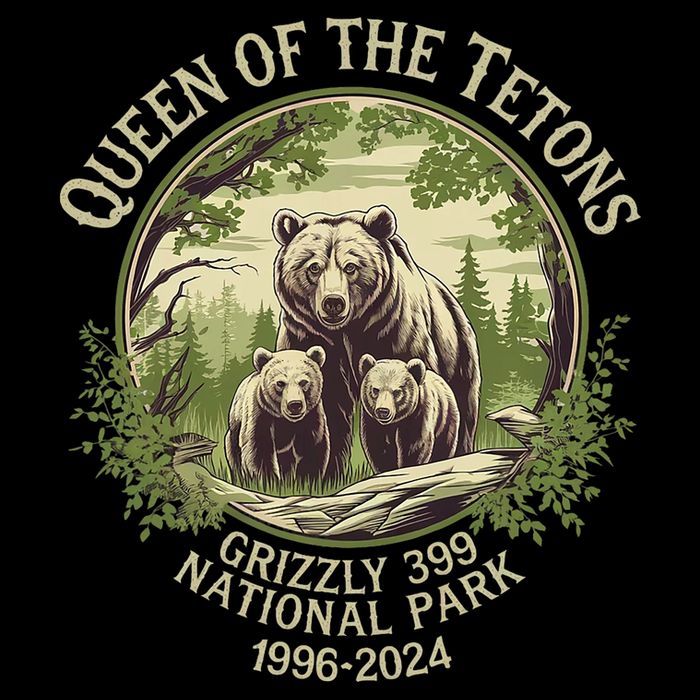 Queen Of The Tetons Grizzly 399 Wildlife Preserve 1996 2024 Sustainable Bucket Hat