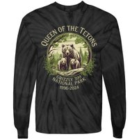 Queen Of The Tetons Grizzly 399 Wildlife Preserve 1996 2024 Tie-Dye Long Sleeve Shirt