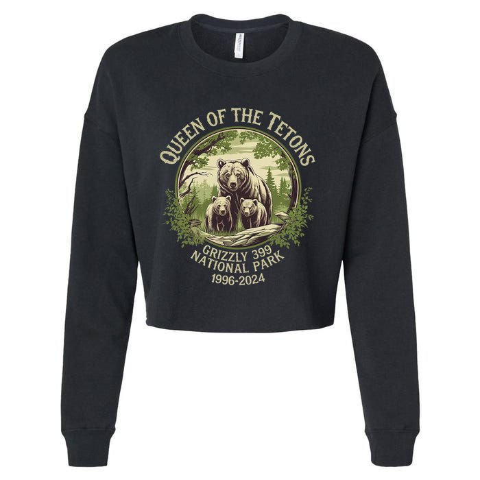 Queen Of The Tetons Grizzly 399 Wildlife Preserve 1996 2024 Cropped Pullover Crew