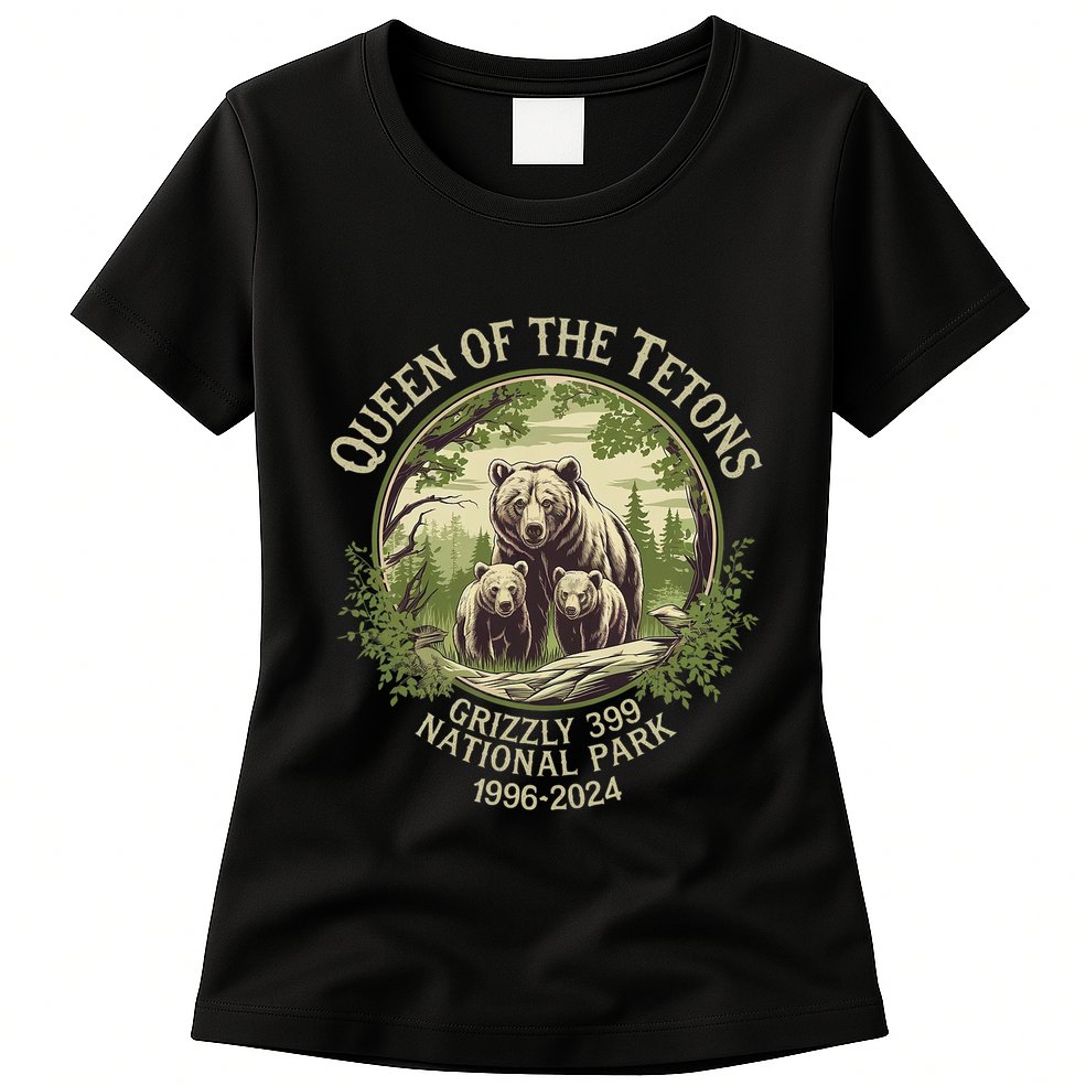 Queen Of The Tetons Grizzly 399 Wildlife Preserve 1996 2024 Womens T-Shirt