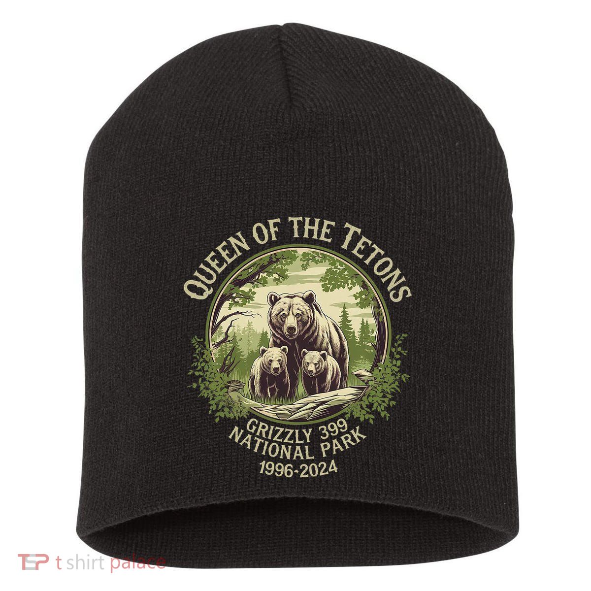Queen Of The Tetons Grizzly 399 Wildlife Preserve 1996 2024 Short Acrylic Beanie