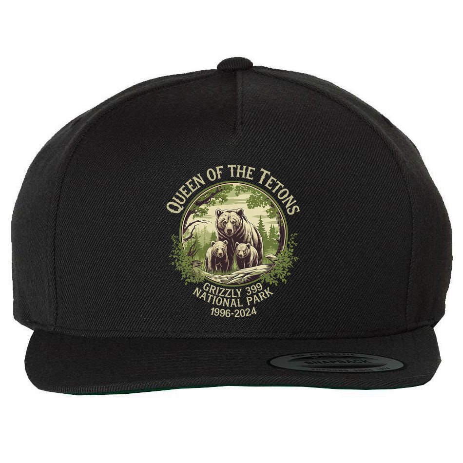 Queen Of The Tetons Grizzly 399 Wildlife Preserve 1996 2024 Wool Snapback Cap