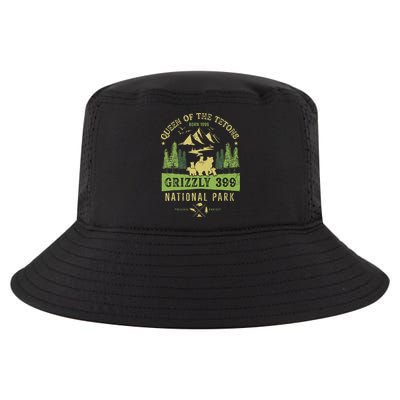 Queen Of The Tetons Grizzly 399 National Park Cool Comfort Performance Bucket Hat