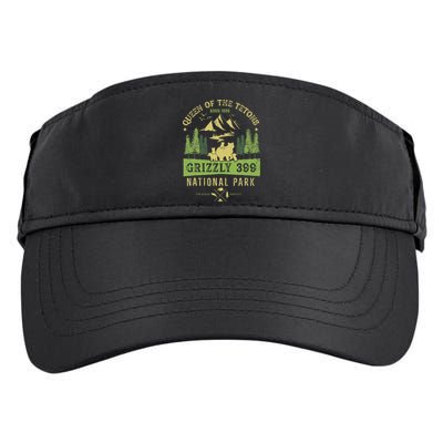 Queen Of The Tetons Grizzly 399 National Park Adult Drive Performance Visor