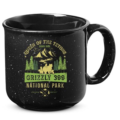 Queen Of The Tetons Grizzly 399 National Park 15oz Campfire Ceramic Mug