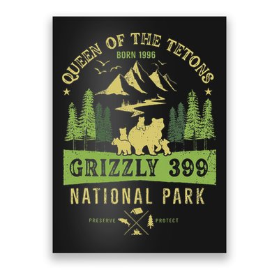 Queen Of The Tetons Grizzly 399 National Park Poster