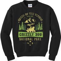 Queen Of The Tetons Grizzly 399 National Park Kids Sweatshirt