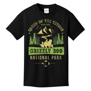 Queen Of The Tetons Grizzly 399 National Park Kids T-Shirt