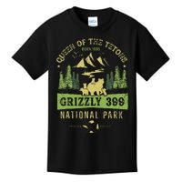 Queen Of The Tetons Grizzly 399 National Park Kids T-Shirt