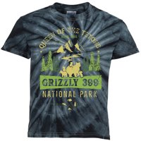 Queen Of The Tetons Grizzly 399 National Park Kids Tie-Dye T-Shirt