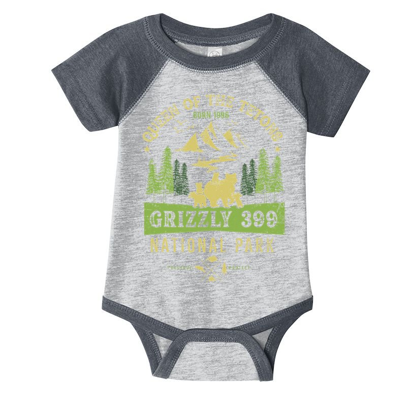 Queen Of The Tetons Grizzly 399 National Park Infant Baby Jersey Bodysuit
