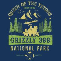 Queen Of The Tetons Grizzly 399 National Park Infant Baby Jersey Bodysuit