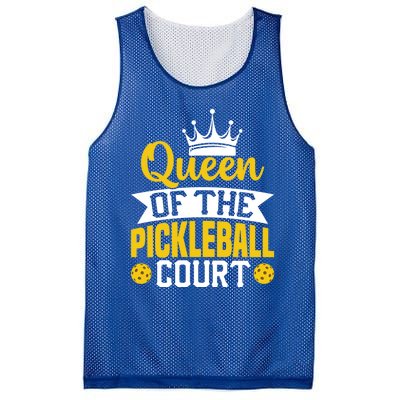 Queen Of The Pickleball Court Gift Mesh Reversible Basketball Jersey Tank