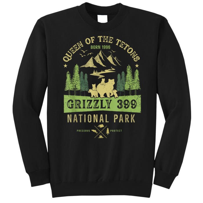 Queen Of The Tetons Grizzly 399 National Park Preserve Tall Sweatshirt