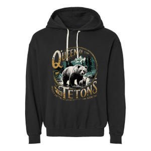 Queen Of The Tetons Grizzly 399 National Park Preserve Garment-Dyed Fleece Hoodie