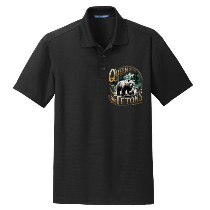 Queen Of The Tetons Grizzly 399 National Park Preserve Dry Zone Grid Polo