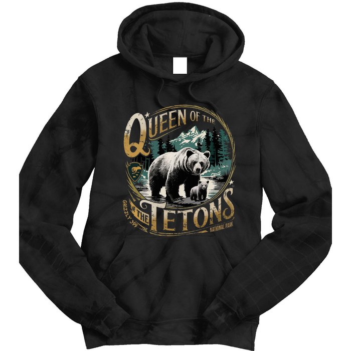 Queen Of The Tetons Grizzly 399 National Park Preserve Tie Dye Hoodie