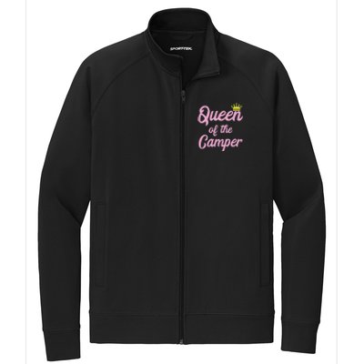 Queen Of The Camper Cute Matching King And Queen Camping Funny Gift Stretch Full-Zip Cadet Jacket