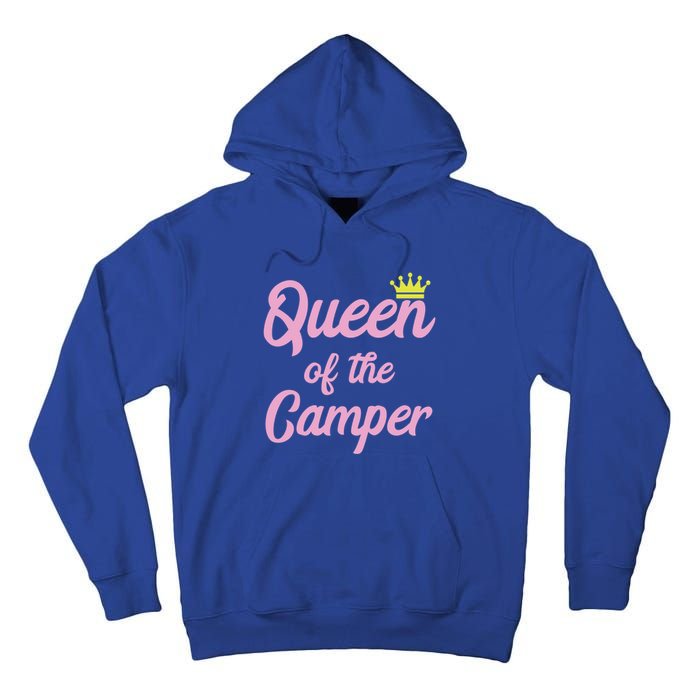 Queen Of The Camper Cute Matching King And Queen Camping Funny Gift Tall Hoodie