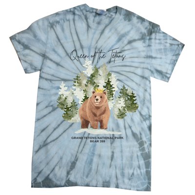 Queen Of The Tetons Grizzly Bear 399 Gtnp Tie-Dye T-Shirt