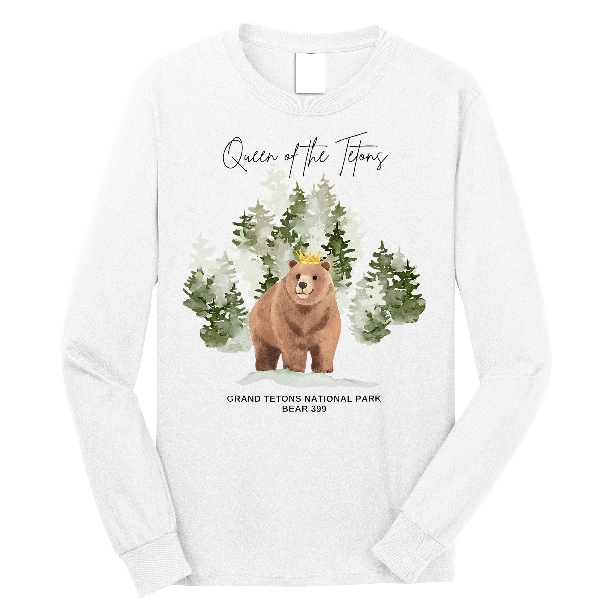 Queen Of The Tetons Grizzly Bear 399 Gtnp Long Sleeve Shirt