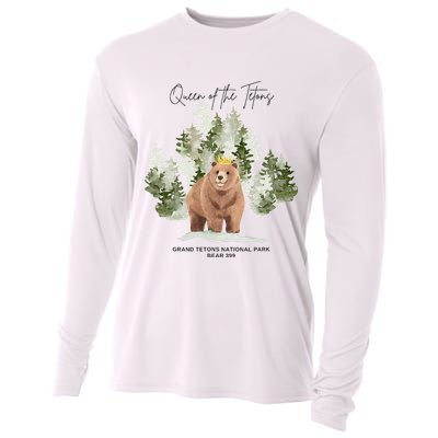 Queen Of The Tetons Grizzly Bear 399 Gtnp Cooling Performance Long Sleeve Crew