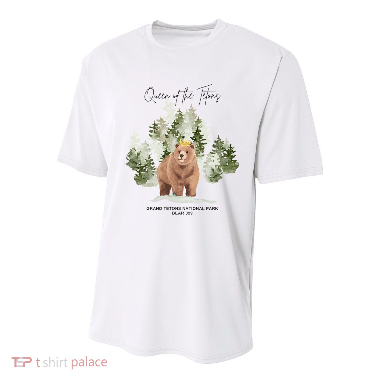 Queen Of The Tetons Grizzly Bear 399 Gtnp Youth Performance Sprint T-Shirt