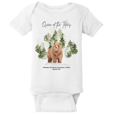 Queen Of The Tetons Grizzly Bear 399 Gtnp Baby Bodysuit