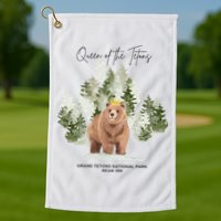 Queen Of The Tetons Grizzly Bear 399 Gtnp Golf Towel