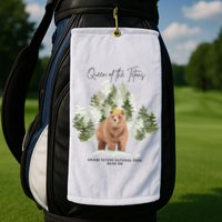 Queen Of The Tetons Grizzly Bear 399 Gtnp Golf Towel