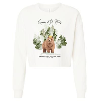 Queen Of The Tetons Grizzly Bear 399 Gtnp Cropped Pullover Crew