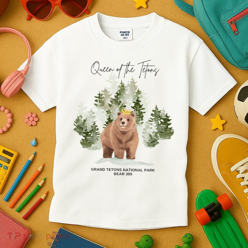 Queen Of The Tetons Grizzly Bear 399 Gtnp Kids T-Shirt