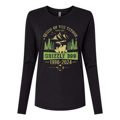 Queen Of The Tetons Grizzly 399 National Park 19962024 Womens Cotton Relaxed Long Sleeve T-Shirt