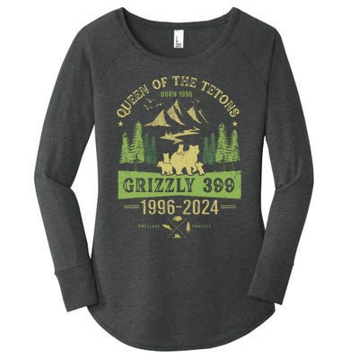 Queen Of The Tetons Grizzly 399 National Park 19962024 Women's Perfect Tri Tunic Long Sleeve Shirt