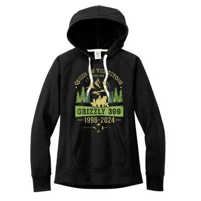 Queen Of The Tetons Grizzly 399 National Park 19962024 Women's Fleece Hoodie