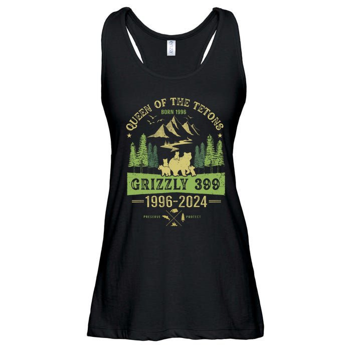 Queen Of The Tetons Grizzly 399 National Park 19962024 Ladies Essential Flowy Tank