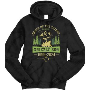 Queen Of The Tetons Grizzly 399 National Park 19962024 Tie Dye Hoodie