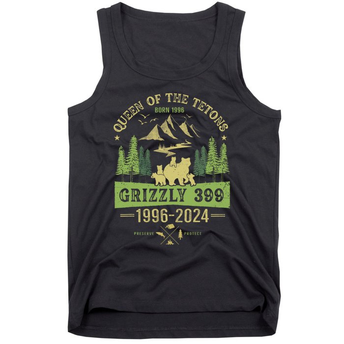 Queen Of The Tetons Grizzly 399 National Park 19962024 Tank Top