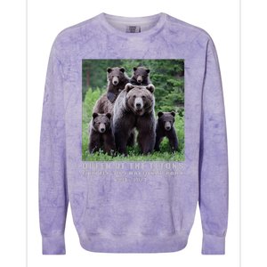 Queen Of The Tetons Grizzly 399 National Park 1996 2024 Colorblast Crewneck Sweatshirt