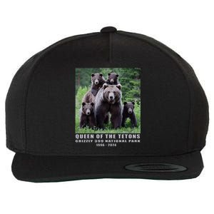 Queen Of The Tetons Grizzly 399 National Park 1996 2024 Wool Snapback Cap