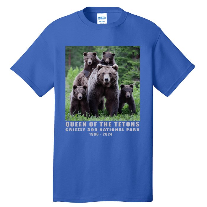 Queen Of The Tetons Grizzly 399 National Park 1996 2024 Tall T-Shirt