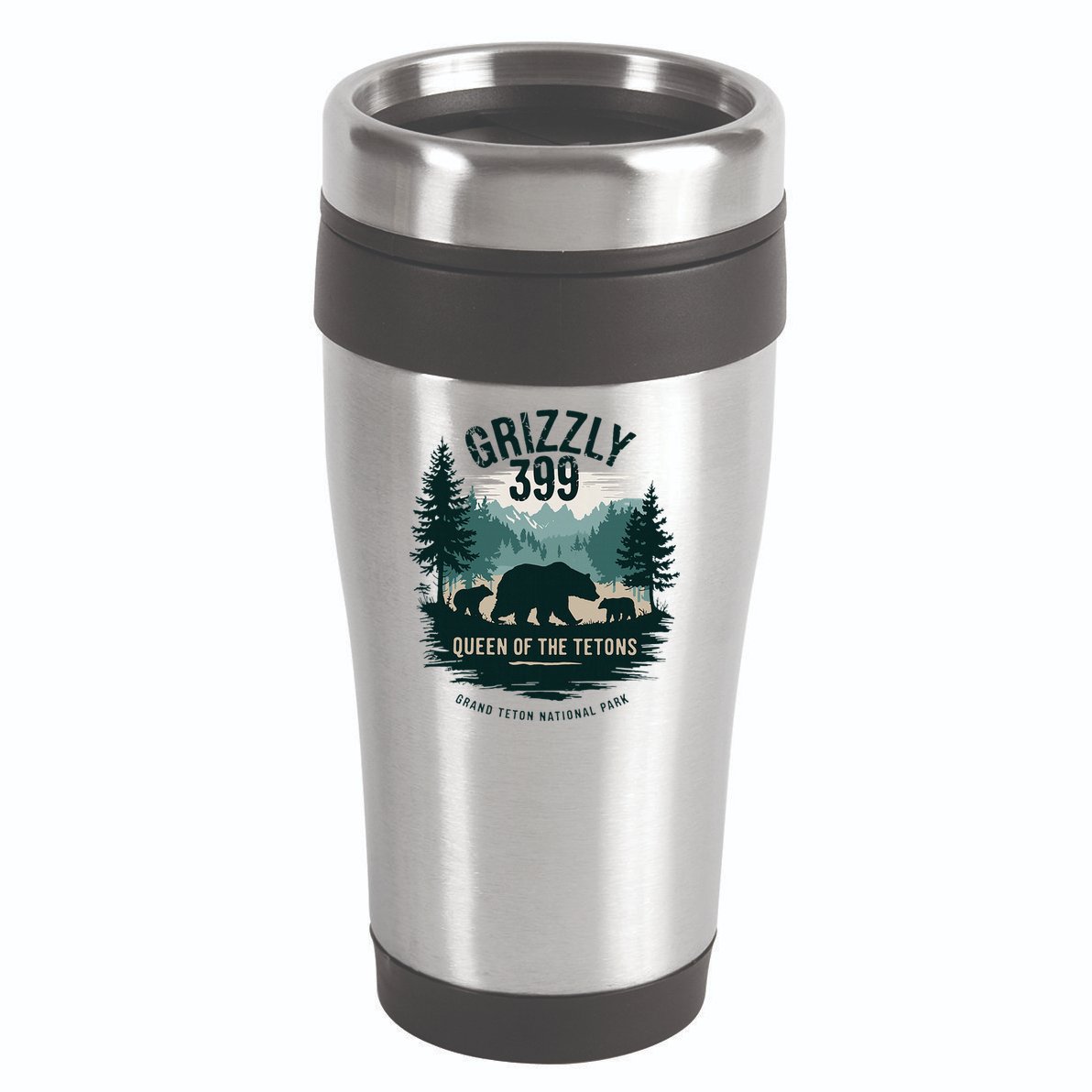 Queen Of The Tetons Grizzly 399 Bear Lovers National Park 16oz Travel Tumbler