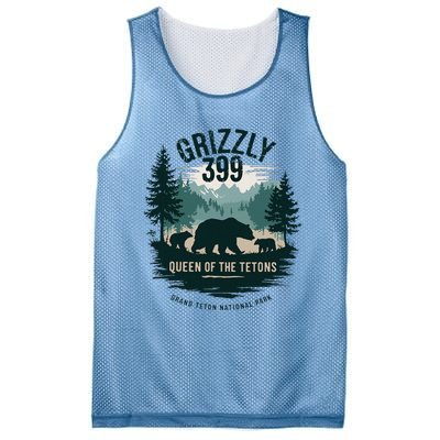 Queen Of The Tetons Grizzly 399 Bear Lovers National Park Mesh Reversible Basketball Jersey Tank