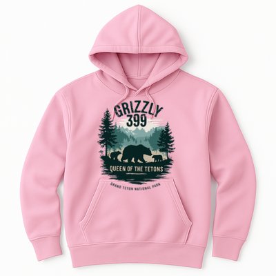 Queen Of The Tetons Grizzly 399 Bear Lovers National Park Hoodie