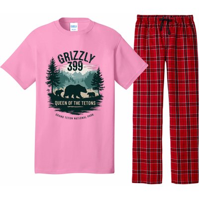 Queen Of The Tetons Grizzly 399 Bear Lovers National Park Pajama Set