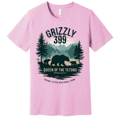 Queen Of The Tetons Grizzly 399 Bear Lovers National Park Premium T-Shirt